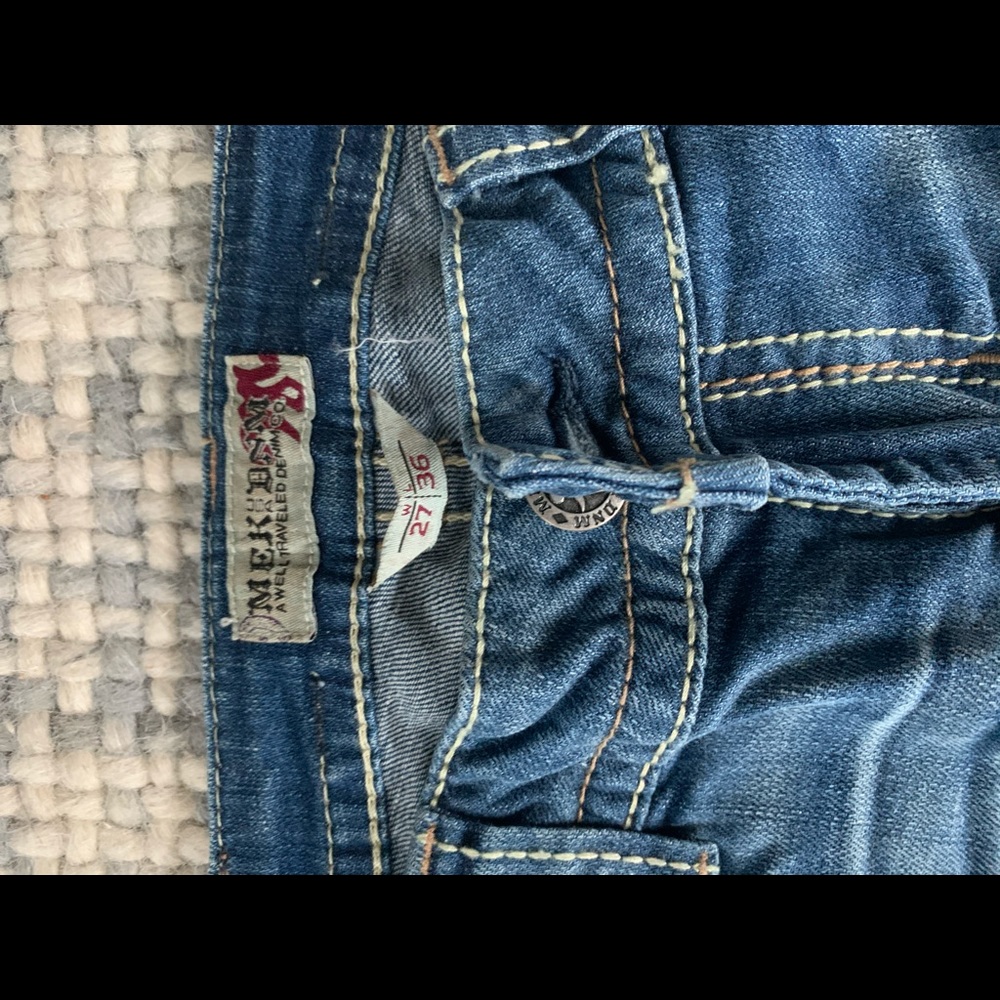 MEK Blue Flare & Wide Leg Jeans